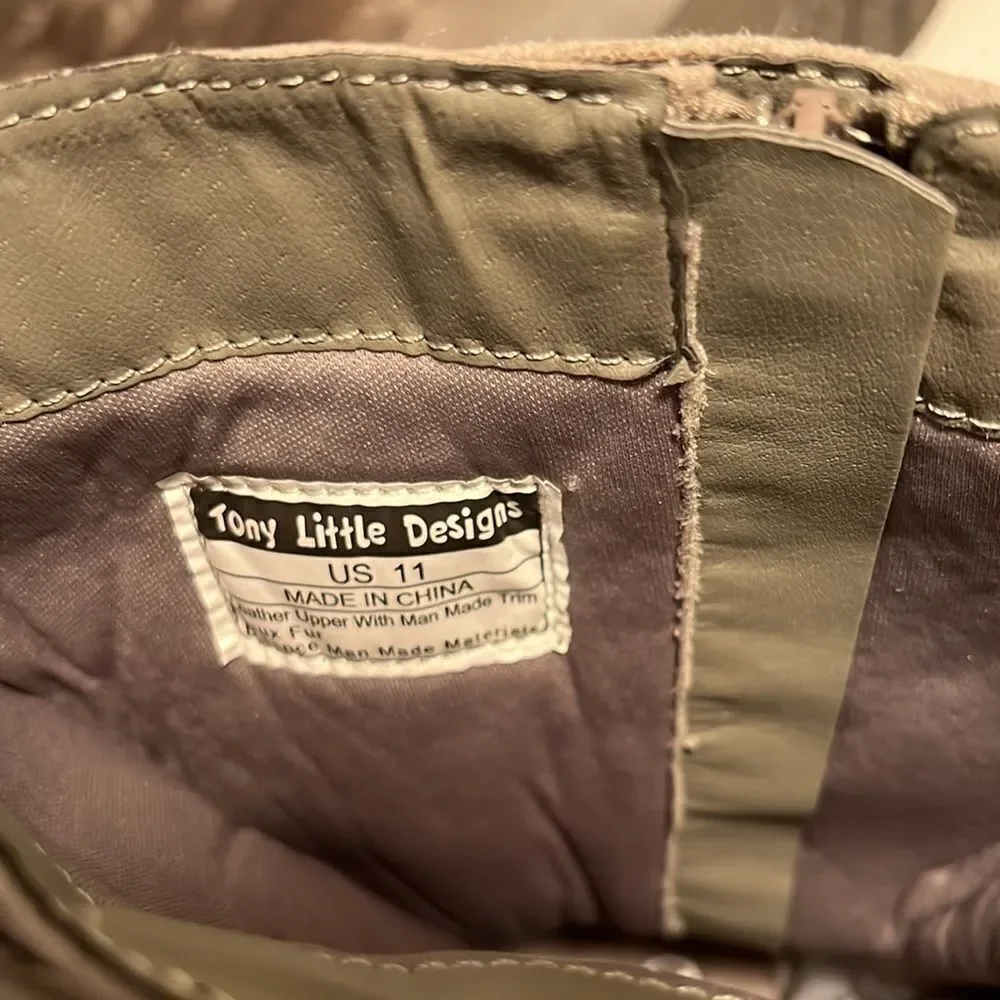 Cheeks by Tony Little leather faux fur  3 in 1 boots